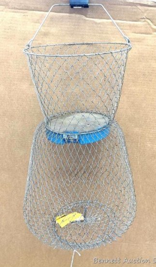 Minnow basket is about 22" over top rim.