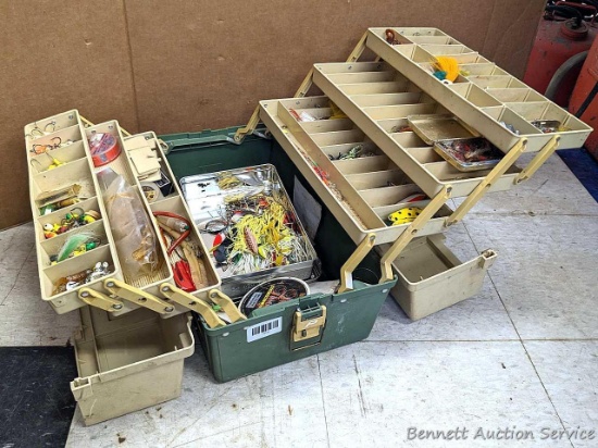Plano 8606 large tackle box with sinkers, jigs, and more.