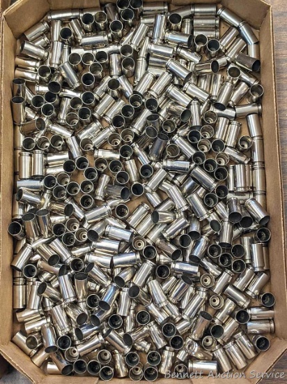 Hundreds of .40 S&W nickel plated cartridge cases or brass by Remington Federal and Winchester.