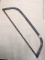 Bow saw is nearly 4' long.