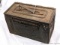US Military Flaming Bomb side-open ammunition can once held M2 .50 Cal cartridges. 'Modern' is