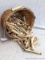 Small apple basket with vintage clothespins like your grandma had! Basket measures approx 9