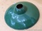 Green enameled light shade measures 15