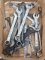Assortment of open and box end wrenches incl. Plumb, Craftsman, Ridgid, Plamera, and more.