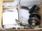 Door Handle and Dead Bolt set in a nice brushed brass finish. Appears to include all necessary