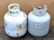 No shipping. Two empty or nearly empty 20 lb propane tanks have newer style OPD valve.