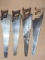 4 handsaws for use or for decoration. Longest measures 31