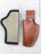 Nice leather Left Handed pistol holster is Jackass brand and marked SW; 8-1/4
