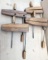 Set of four adjustable wooden claps with 10