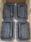 Set of 4 spring loaded handles read Sessions J.H. & Sons. Nice handles with rubber padding. Plates