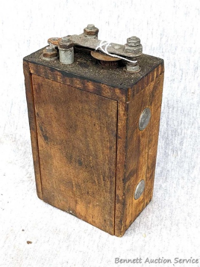 Ford Model A or Model T ignition coil is marked Genuine K-W Jul. 1948, and measures approx. 3"x2