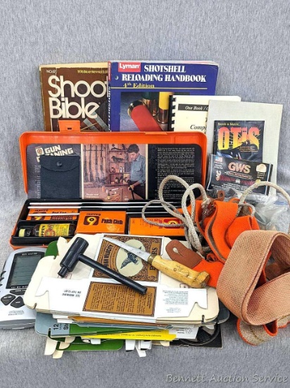 Will ship without liquids. 20 gauge shotshells and more. Plus Hoppes No. 9 gun cleaning supplies,
