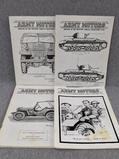 4 Army Motors Journal magazines, see pics for details.