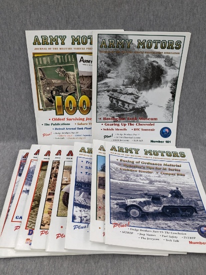 10 Army Motors Journal magazines, see pics for details.