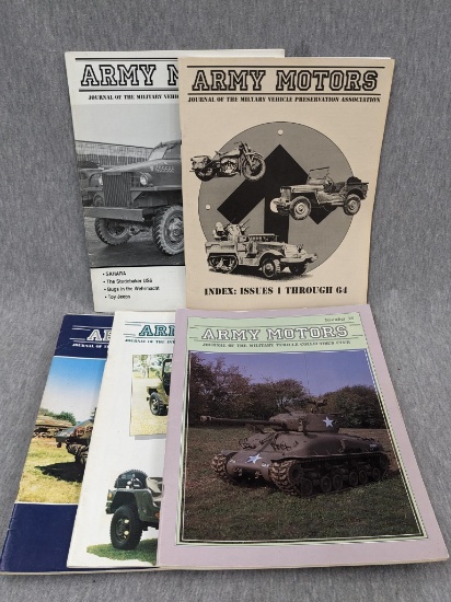 5 Army Motors Journal magazines, see pics for details.