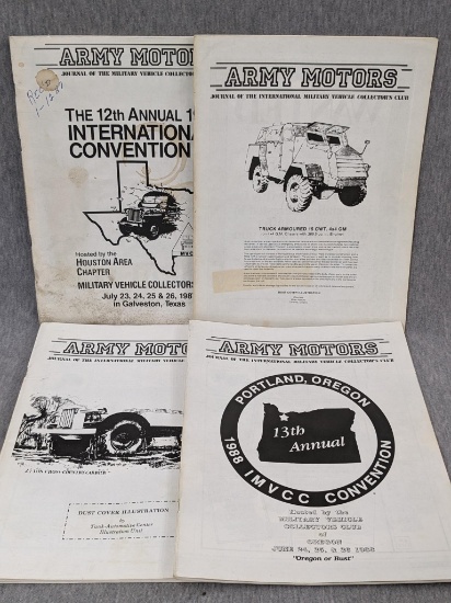 4 Army Motors Journal magazines, see pics for details.