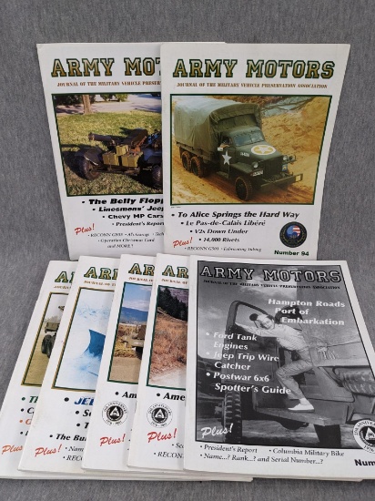 7 Army Motors Journal magazines, see pics for details.