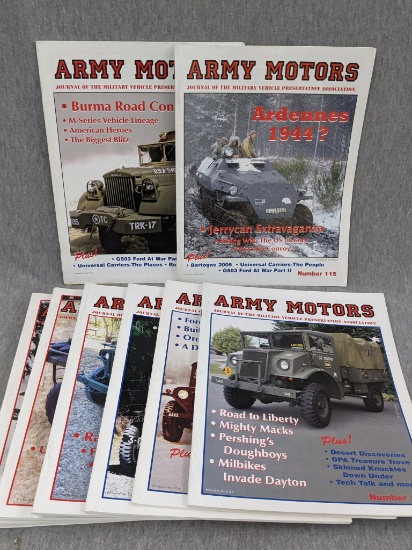 8 Army Motors Journal magazines, see pics for details. Interesting winter reads.