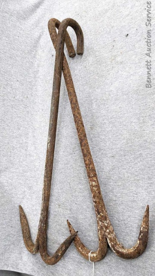 Two 22" carcass hooks.