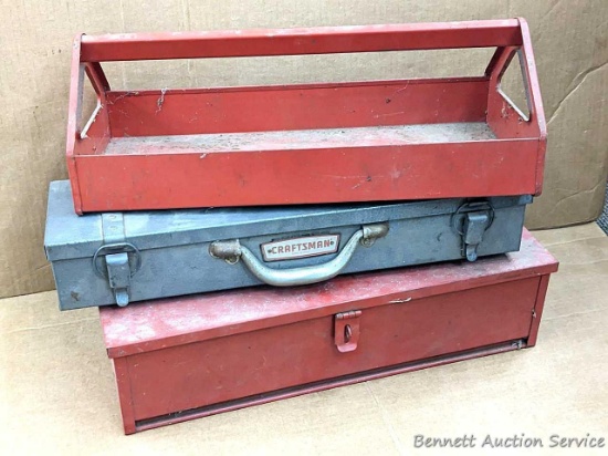 20" Craftsman tool box, 20" lockable box, tray. All in good condition.