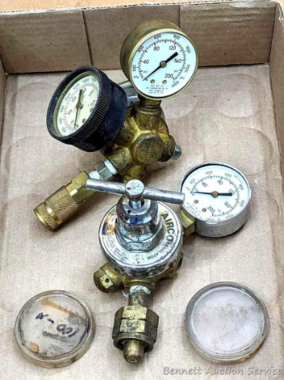AirCo gas regulators, one with an air fitting.