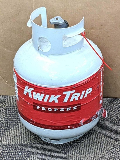 No shipping. Kwik Star 20 lb propane tank is nearly empty with newer style OPD valve.