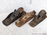 Trio of hand planers with no obvious brand names. Largest is just under 7