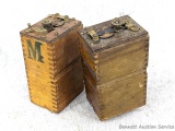 Pair of Ford model T or model A ignition coils, measure approx. 3