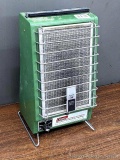 Nice Coleman Adjustable 2,000-5,000 BTU propane catalytic heater is date coded on bottom '72 1'. In