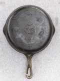 Griswold No. 6 cast iron skillet is marked Erie PA and 699 S. Measures 9