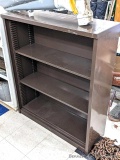 3' wide steel shelf unit with positionable shelving stands 42