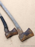 Standard size single bit axe by Olympia, and a smaller camp axe. Smaller's handle is very loose.