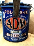 Vintage ADM Boiled Linseed Oil can is 13