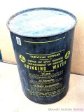 Office of Civil Defense, Department of Defense 17-1/2 gallon drinking water drum / commode drum.