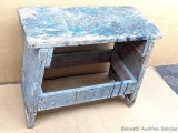 Uber rustic bench or side table for the porch or garden. Stands 19