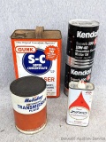 No shipping. 1 gallon can of Gunk S-C Degreaser mostly full; unopened cans of Holiday ATF and