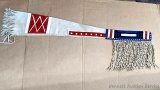 Patriotic leather gun sleeve in nice condition. Measures 46