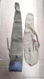 We believe this to be a WWII US Military M1918 Browning BAR canvas rifle case. Plus one other marked