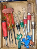 Craftsman, Stanley, and other nutdrivers, and torx drivers.