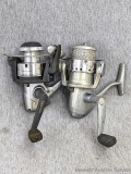 Two Zebco Quantum spinning reels. One is Kinetic KT30 PTi, the other a SS 4 Long Stroke.