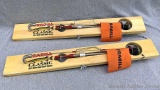 Pair of Frabill tip-ups, Classic Ultra Glide Spool Shaft System measure approx 23-1/2