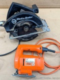 Black and Decker circular saw and two speed jig saws, both run.