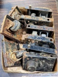 8 casters, and an extra for good measure. Wheels about 2-1/2