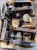 Seven casters for your next project. Wheels look like 2-1/2