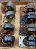 Eight swiveling casters with 2-3/8