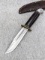 Western fixed blade knife and sheath measures 9