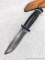 Navy / US Military fixed blade knife with leather sheath measures 9-1/2