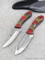 Pair of eye catching Chipaway Cutlery hunting knives with sheaths. Each nearly 9-1/4