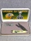 Case XX Superbowl XLV Packers Champion folding pocket knife with engraved blades and handles. The