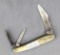 Vintage Remington folding pocket knife with two blades and a nail file. The knife is in overall good